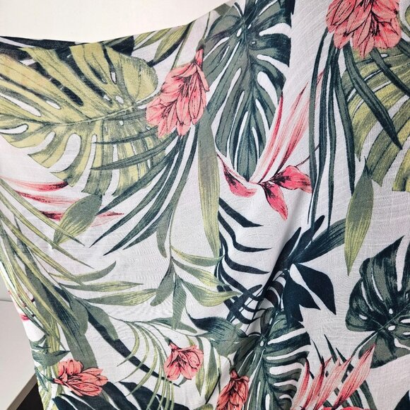 Tropical Floral Kimono Cardigan Womens O/S Lightweight Cover-Up - Picture 7 of 10